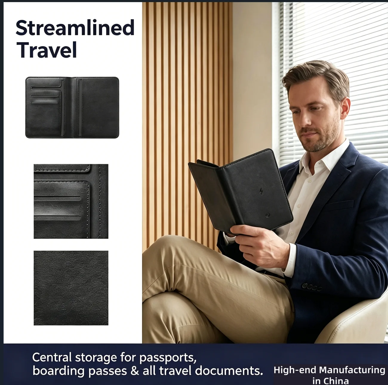 Travel Accessories Apple - Akıllı Pasaport Cüzdanı Pasaport Tutucu Kılıfı