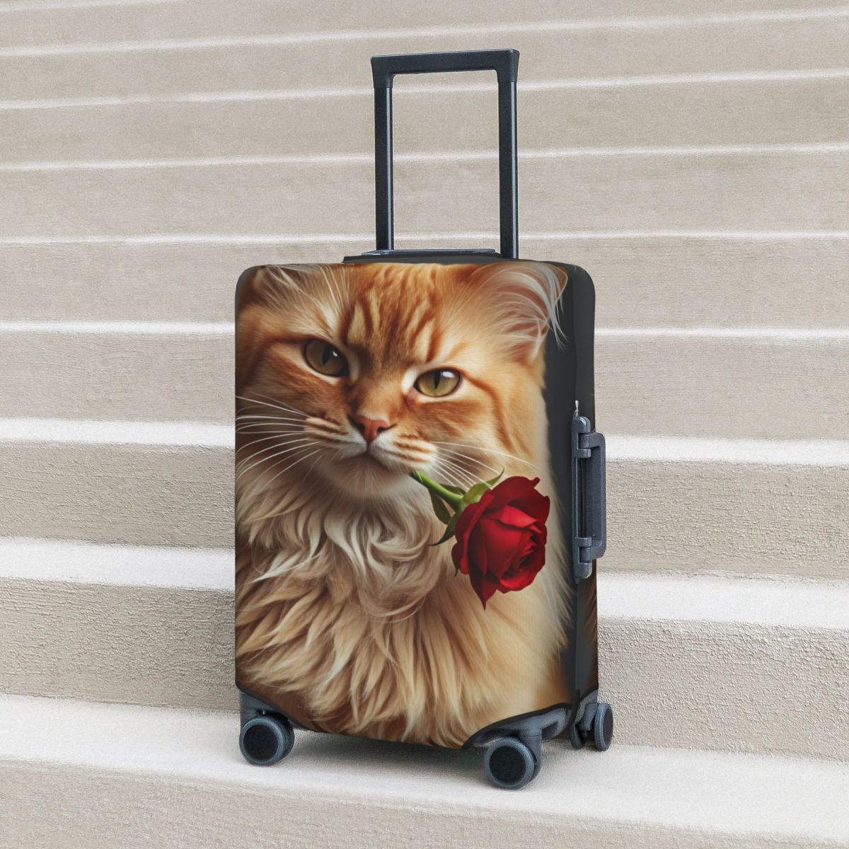 Travel Accessories Long Flight - Kawaii Zarif Uzun Saçlı Kedi Gül