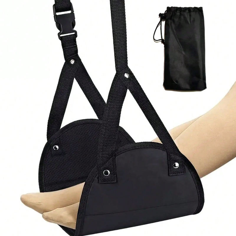 Travel Accessories Long Flight - Taşınabilir Ayarlanabilir Ayak Dayama Hamağı, Uçak