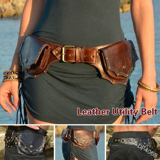 Travel Accessories Hip Belt - Ortaçağ Steampunk deri yardımcı kalça kemeri
