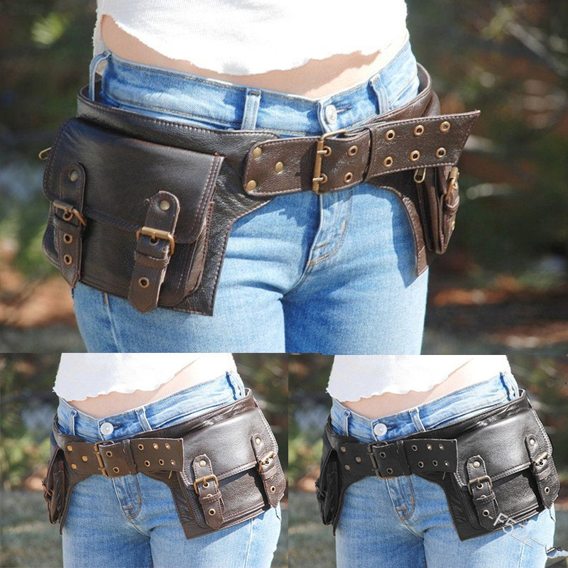 Travel Accessories Hip Belt - Ortaçağ Steampunk deri yardımcı kalça kemeri