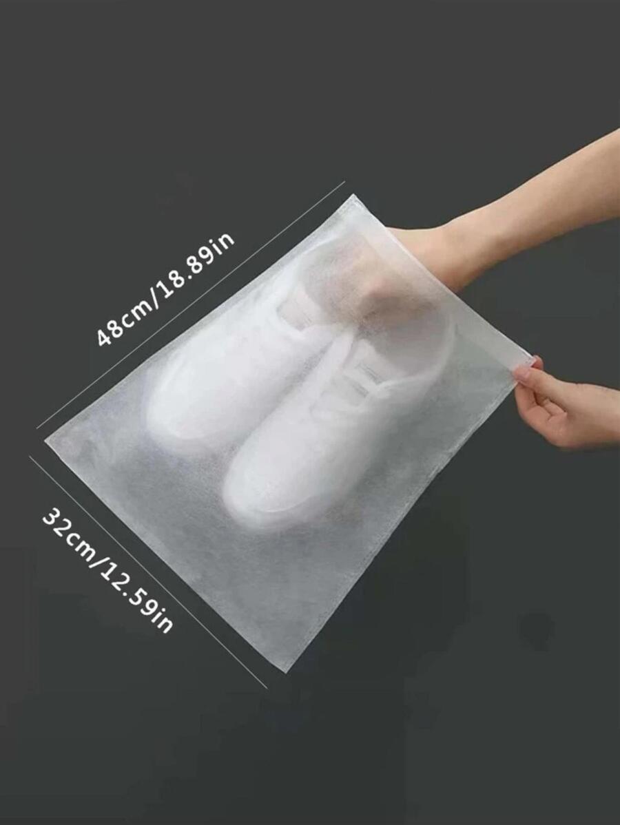 Shoe Bag Travel - 50 adet Beyaz Nonwoven Ayakkabı Saklama