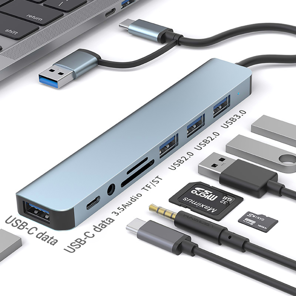 Travel Accessories Officeworks - 9'u 1 arada Çift Kafalı USB