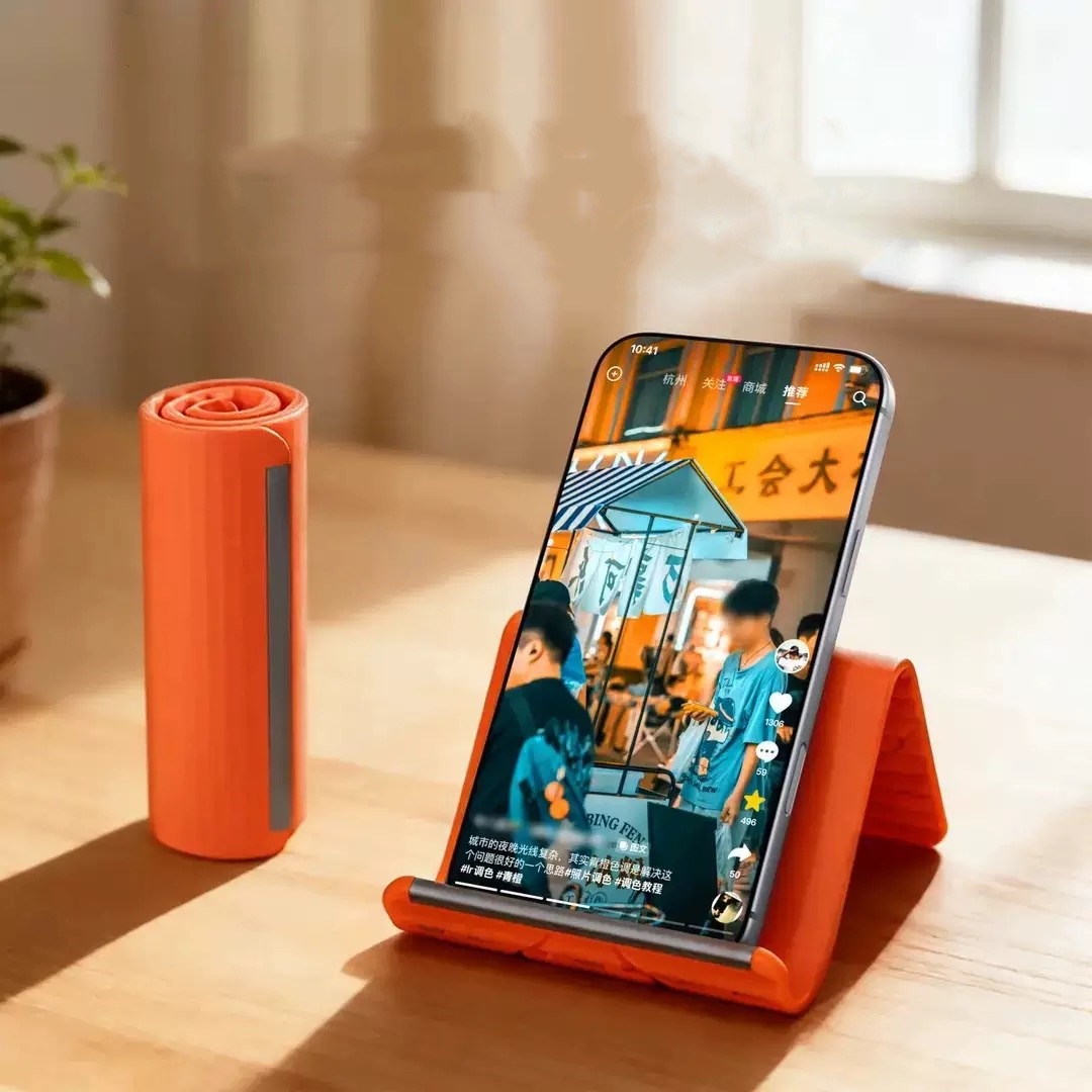 Travel Accessories Must Have - Tembel Taşınabilir Telefon Standı Silikon Masaüstü