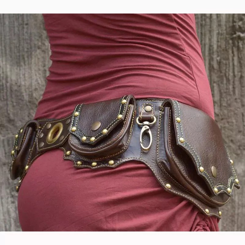 1 adet ortaçağ Steampunk deri  - Travel Accessories Hip Belt incelemesi ve fiyatı