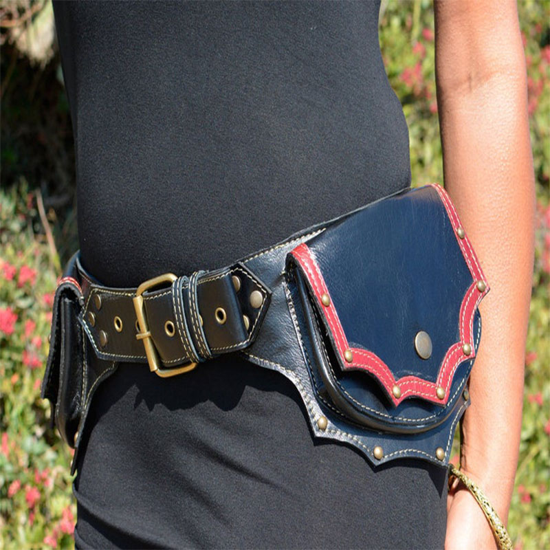 Steampunk el yapımı deri yardı - Travel Accessories Hip Belt incelemesi ve fiyatı