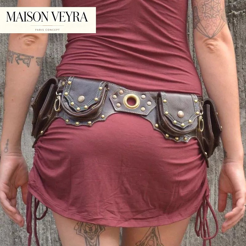 1 adet ortaçağ Steampunk deri  - Travel Accessories Hip Belt incelemesi ve fiyatı