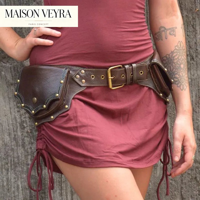 1 adet ortaçağ Steampunk deri  - Travel Accessories Hip Belt incelemesi ve fiyatı