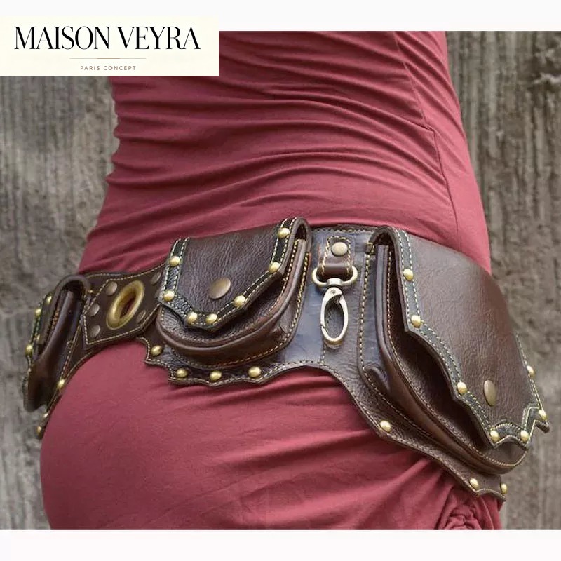 1 adet ortaçağ Steampunk deri  - Travel Accessories Hip Belt incelemesi ve fiyatı