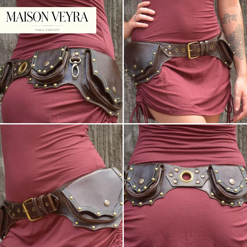1 adet ortaçağ Steampunk deri  - Travel Accessories Hip Belt incelemesi ve fiyatı