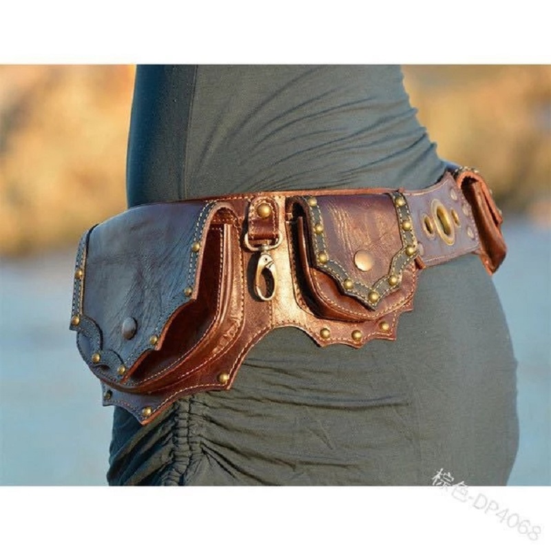 Ortaçağ Steampunk deri yardımc - Travel Accessories Hip Belt incelemesi ve fiyatı