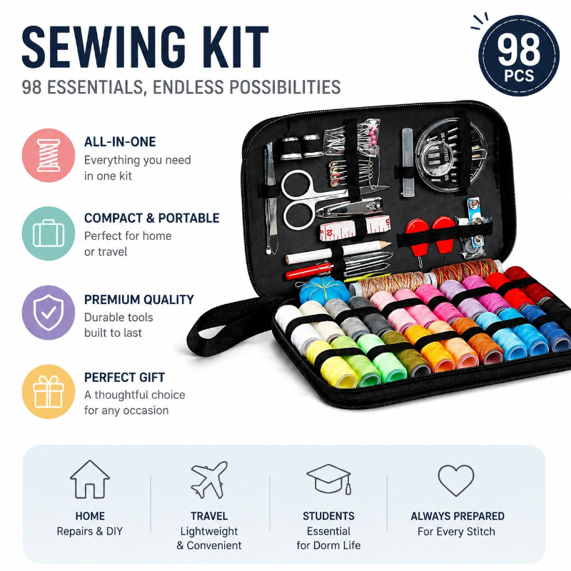 68/98PCS Dikiş Aksesuarları Al - Travel Accessories Store incelemesi ve fiyatı