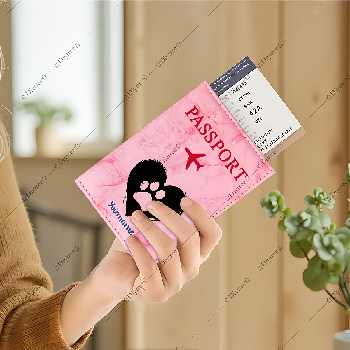Kişiye Özel Kalp ve Pati İzi E - Travel Accessories Designer incelemesi ve fiyatı