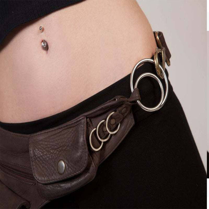 Steampunk el yapımı deri yardı - Travel Accessories Hip Belt incelemesi ve fiyatı