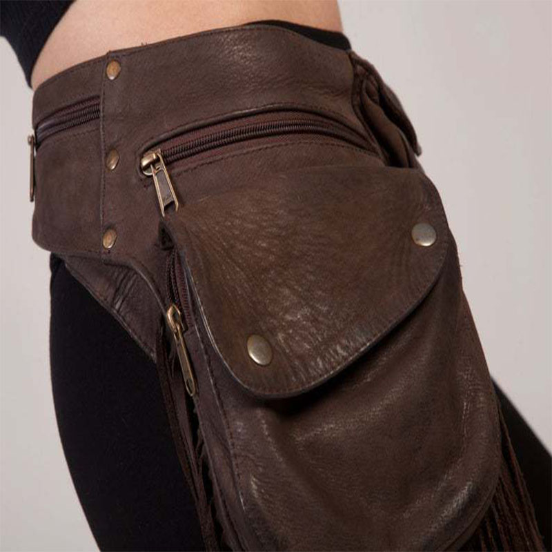 Steampunk el yapımı deri yardı - Travel Accessories Hip Belt incelemesi ve fiyatı